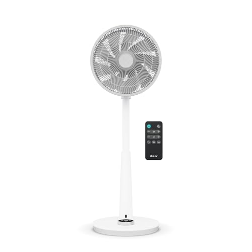 Duux Whisper 2 Standing Fan with Remote Control, 26 Cooling Speeds, Height Adjustable,...