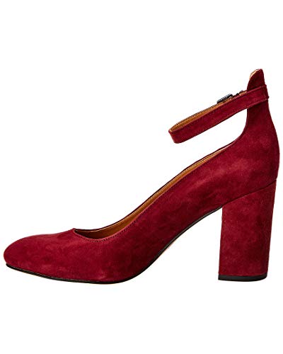 Franco Sarto Women's Abbington Ankle Strap Pump (10, Bordo Suede)2