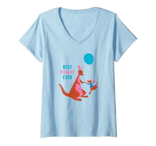 T-shirt col V Disney Winnie the Pooh Kanga and Roo Best Mum Ever
