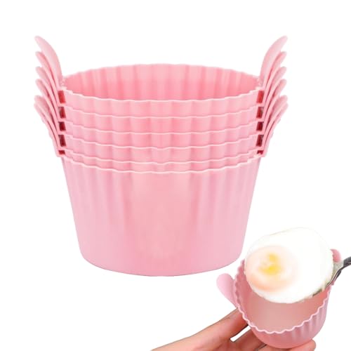 Stampini In Silicone Per Uova,6 Pezzi Strumento Antiaderente Riutilizzabile Liscio | Stampo Cupcake In Silicone - Adatto A Mousse Cupcake Budino Polpettone Panino All'E Per
