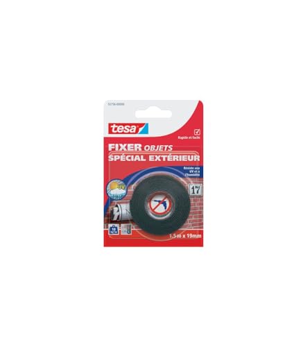 TESA Fixer Objets Double Face spécial extérieur 15m x 19mm