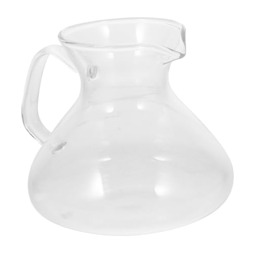 FUNOMOCYA 300ml Glass Coffee Pot with Anti-scald Handle Versatile Teapot for Hot Cold Drinks