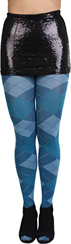 Image of ToBeInStyle Women's Argyle Checkered Diamond Rhombus Net Opaque Sheer Tights Pantyhose