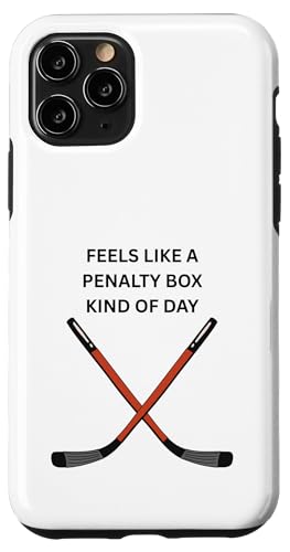 ホッケーデザイン.Feels Like A Penalty BOX KINDA DAY FUNNY TEE スマホケース iPhone 11 Pro 用