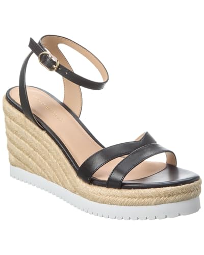 Stuart Weitzman Catlina Leather Espadrille Wedge...