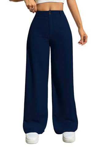 Image of Toochki Trousers for Woman Pants Women's Formal Office Korean | Beige Track Pant | Straight | Cotton Spandex Stretchable Trouser | High-Waisted Bottom Wear