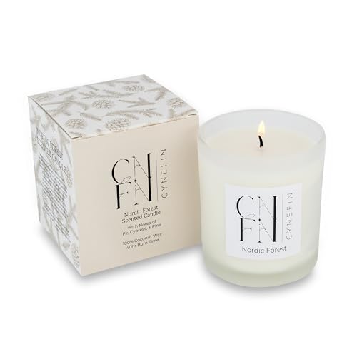 CNFN Nordic Forest Scented Candle, Fall Candle - Made with 100% Coconut Wax - Cozy Season Candle, Winter Decor, Christmas Candles, 40 Hrs - 7oz, Winter Candle, Candles for Home Scented, Autumn Candle
