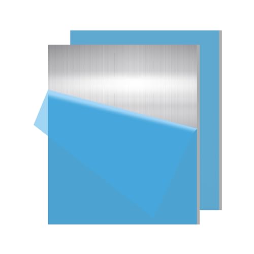 2PCS 6061 Aluminum Sheet Metal 1/16" x 8" x 12", Aluminum Plates Covered with Protective Film, Heat Treatable Aluminum Flat Bar for DIY Craft, Industry