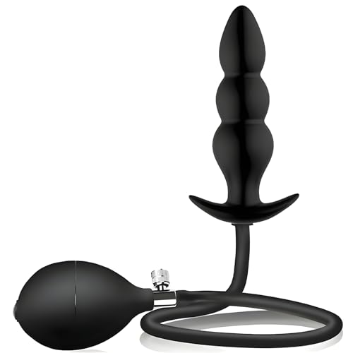 YUZHO Silikon Aufblasbarer Analplug Aufblasbarer Anal Stecker Inflatable Plug Aufblasbar mit Penisring Analplug Analsex Sexspielzeug BDSM Prostata-Massage für Frauen Männer Paare