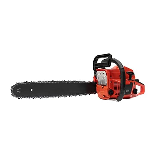 35 Inch Cordless Gas Chainsaw Commercial Logging Saw Red 80cc Power Gasoline Saw Wood Cutting Machine Handheld Petrol Gasoline Chain Saw for Farm, Forest, Garden and Ranch