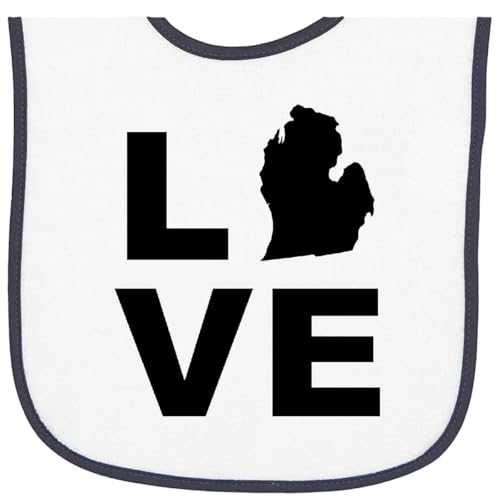 inktastic Love Michigan Baby Terry Cloth Bib