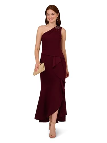 Image of Adrianna Papell Women's Beaded Knit Crepe Gown