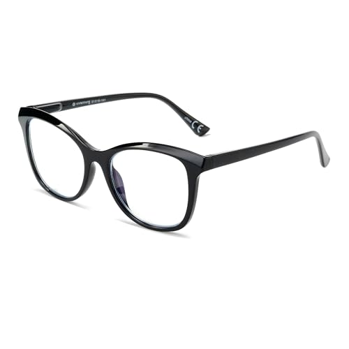 Image of OUWEN Retro Cat Eye Blue Light Blocking Glasses for Men Women, Anti EyeStrain & UV Glare Computer Gaming Eyeglasses OW2242