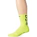 Defeet Aireator Hi-Top 5" Letter "DO EPIC SHIT" Socks, Hi-Vis Yellow/Black, Medium