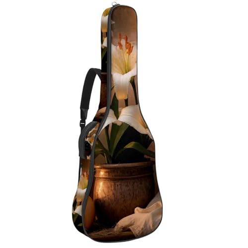 Sac pour guitare acoustique 41 pouces étanche à motif œufs de Pâques