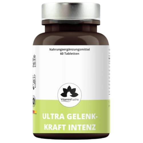 Ultra Gelenk-Kraft Intenz Tabletten hochdosiert - mit Hyaluron, Chonrondtin, Glucosamin ideal für Gelenke, 60 Tabletten von VitaminFuchs
