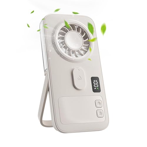 Genérico Ventilador De Agua - Pantalla Digital Enfriamiento Silencioso Y Delgado | Spray Personal Para El Hogar, Dormitorio, Interior, Exterior, Verano, Camping, Viajes, Picnic, Viaje A La Playa,