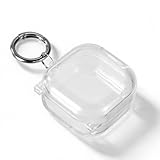 Bluetooth Earbud Case for Samsung Galaxy Buds 4/Buds 4 Pro, Premium Bluetooth Earphone Case with Carabiner Earbud Protective Cover Accessories for Women & Men (Transparent)