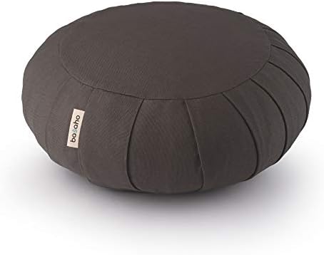 Basaho CLASSIC Zafu Meditation Cushion | Organic Cotton | Buckwheat Hulls | Removable Washable Cover