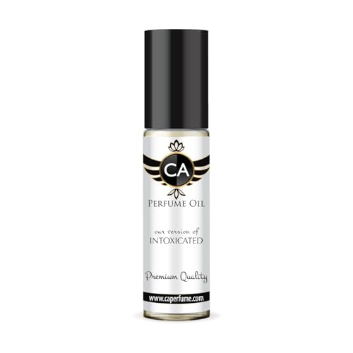CA Perfume Impression of Intoxicated Unisex Fragrance Oil Aromatic Spicy Scent Long Lasting Perfumes for Women &amp; Men Travel Size TSA Ready Mini Parfum Body Oil Roll-on 0.33 Fl Oz 10ml