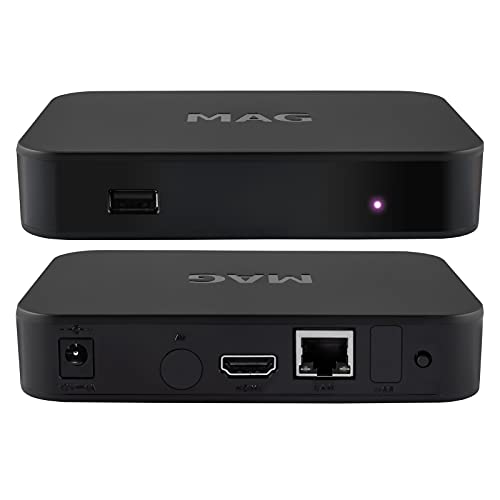 mag 522w1 Original Infomir & HB-DIGITAL 4K IPTV Set Top Box Reproductor Multimedia Internet TV Receptor IP # 4K UHD 60FPS 2160p@60 FPS HDMI 2.0# Soporte HEVC H.256 # Arm Cortex-A53 + Cable HDMI