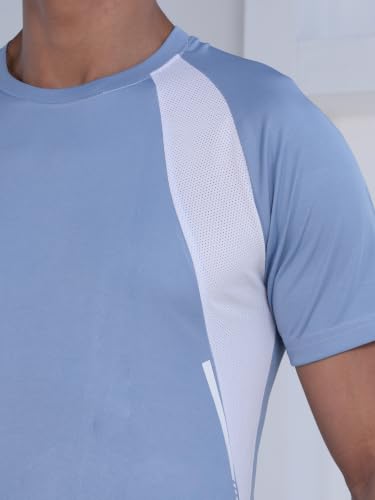 Image of CHKOKKO Gym Tshirt for Men Workout Regular Fit Sports Activewear Man Tshirts with Round Crew Neck and Half Sleeves for Yoga Running&Outdoor Activities