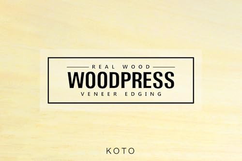 WoodPress 50 mm echtes Koto Kantenband – 7,5 m Kantenstreifen zum Aufbügeln – vorgeklebtes Holzfurnierband für Heimwerkeranwendungen – Kantenband für Möbelrestaurierung – Schmelzklebstoff für