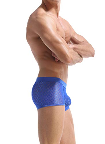 Men's Comfortable Sheer Sexy See-Through 3-Pack Boxer Briefs3