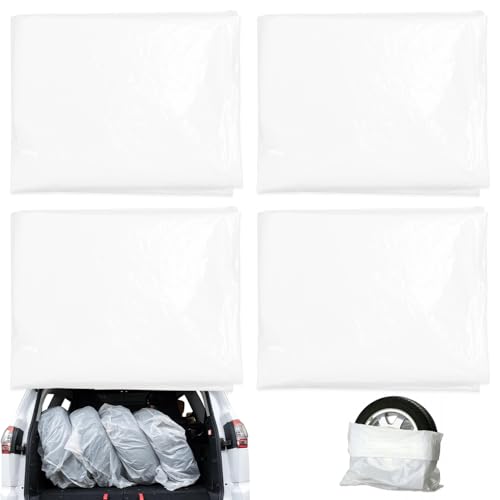 Reifensäcke 4er Set,Reifentüten bis 22 Zoll,Reifensack Schützen Verschleiß und Ihren Kofferraum vor Schmutz,Reifen Tüten für den Reifenwechsel,Transport und Lagerung