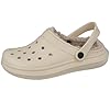 Yinka Shoes Ladies Fleece Lined Dual-Strap Clogs Stone 5 #1