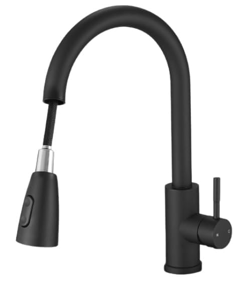 SBD Table Mounted Kitchen Double Sink Pull-Out Faucet with Double Flow Single Lever Sink Mixer, German Gold, Stainless Steel (B06XHW7BBB) Amazon Price History, Amazon Price Tracker
