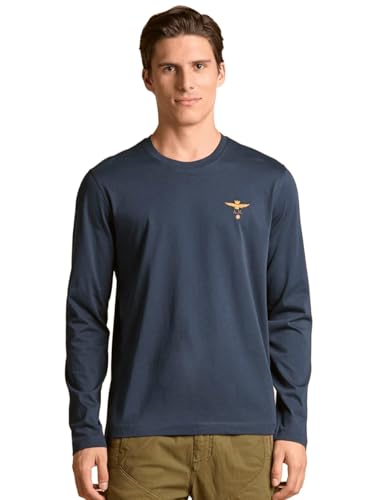 T-shirt Aeronautica Militare à manches longues pour les moments de détente et sorties