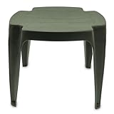 Spetebo Kunststoff Gartenhocker 38x38 cm - grün - Garten Beistelltisch quadratisch - Mehrzweck Hocker Ablagetisch Balkontisch Fußhocker Fußstütze Fußablage Campinghocker Sitzhocker Blumenhocker Tisch