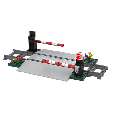 City Train Track Building Block Accessories, Train Track Accessories and Railway Track Expansion are Compatible with All Major Brands (Track Railings)