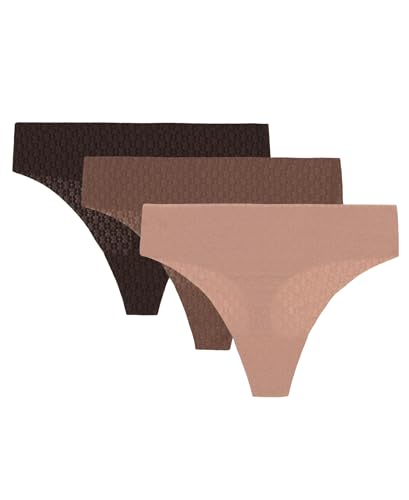 Image of Under Armour Women's 3-pack Pure Stretch No Show Thong Underwear, All-day Comfort & Ultra-soft Fit