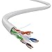 Dripstone CAT6 Ethernet Cable 1000ft Bulk Network LAN Wire 23AWG Solid CCA UTP 550MHz High-Speed Internet Cable Gaming, Streaming, Office, Home Use, Pull Box, Cat6 Bulk, Stable Connectivity - White