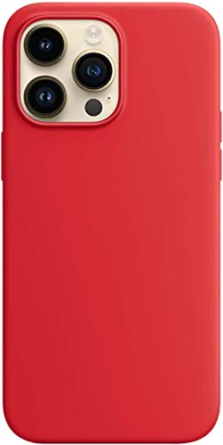 Coque silicone liquide iPhone 14 Pro Max antichoc et anti-rayures avec vitre de protection