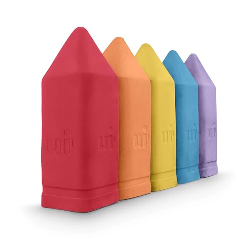 Urban Infant Non-Toxic Sidewalk Chalk for Toddlers and Kids - Washable Outdoor Jumbo Chalk - Rainbow