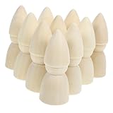 KESYOO 10個 彩绘木頭娃娃 未塗装手作りペグ人形 ペイント用 装飾可能 チュアデコレーション と大人の創造力育成に