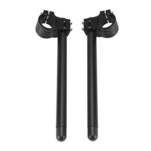 31/33/35/37/39 /41mm Fourche Clip-ons Guidon CNC Riser Guidon Régulier (Noir, 35mm)