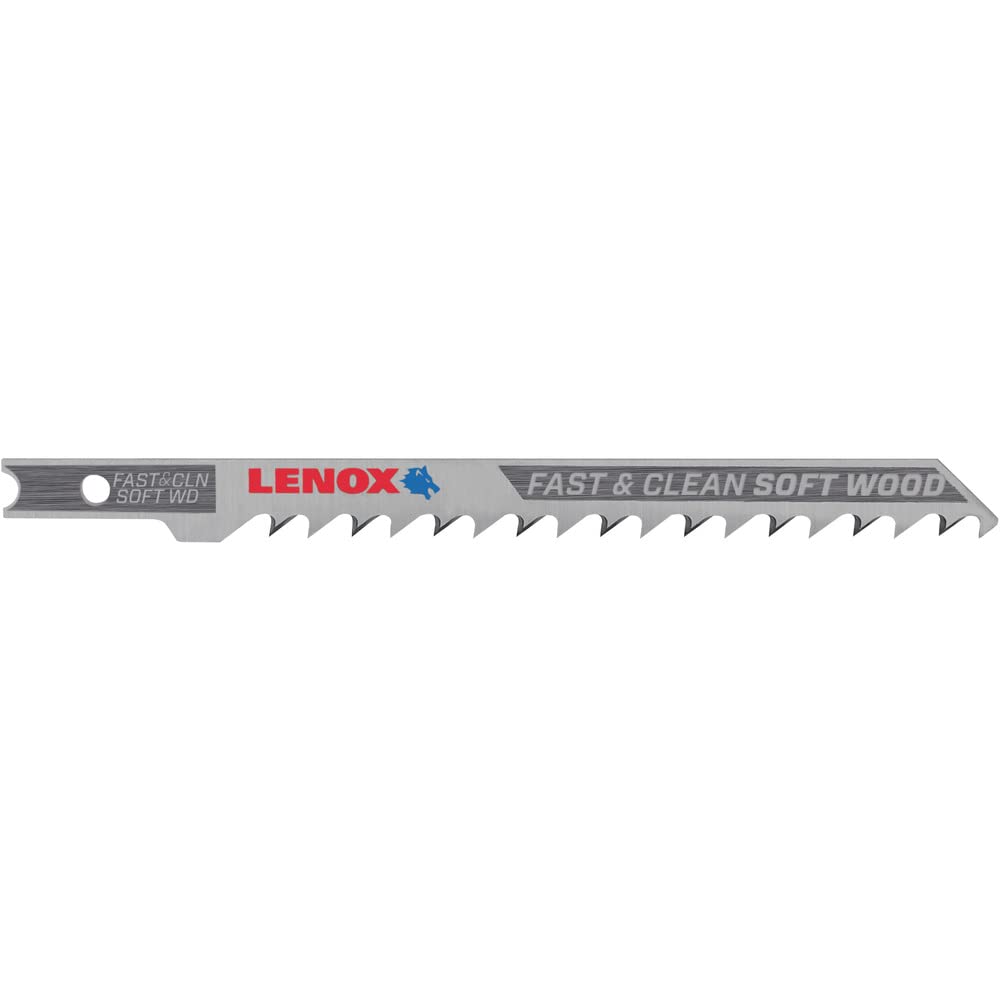 LENOX Tools 1990846 - Lama per seghetto alternativo per legno pulito, con codolo a U, 10,2 cm x 1,5 cm, 6 TPI, confezione da 5
