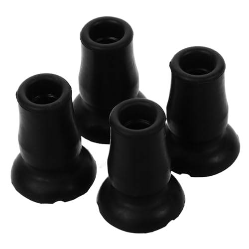 WOFASHPURET 1set Thickened Tips for Trekking Poles and Crutches Slip Cane Tip Protectors for Hiking and Walking Durable Shock Absorbing Replacement Covers for Stability and Balance 4pcs