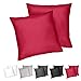 Dreamzie - Poszewka na poduszkę z satyny bawełnianej - 60x60 Czerwona - Poszewka na poduszkę - Zestaw 2 poszewek na poduszki