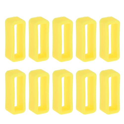 Boucles en silicone souple 20mm jaune à installation facile pour montre