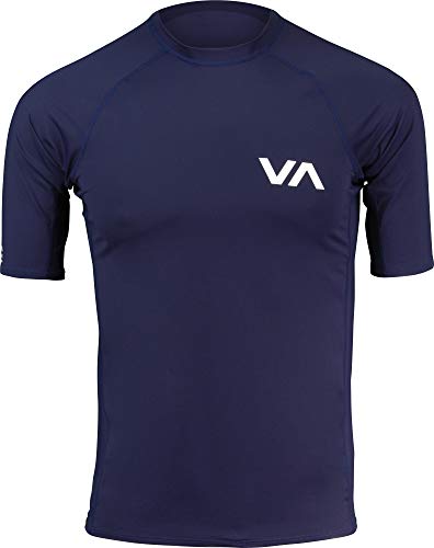 RVCA Men Va Short Sleeve Rashguard Blue X-Large