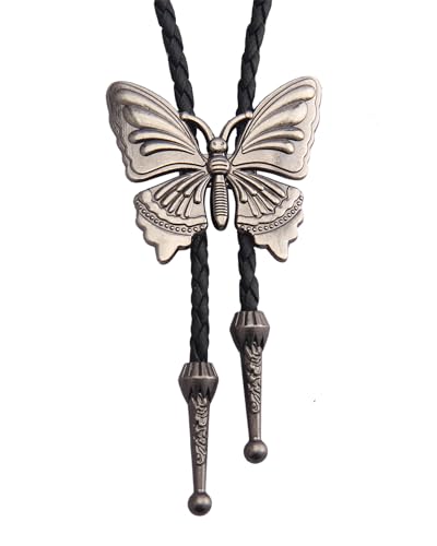 Image of GelConnie Native American Bolo Tie Rodeo Cowboy Leather Necktie Western Necklace Costume Accessories for Men,Women