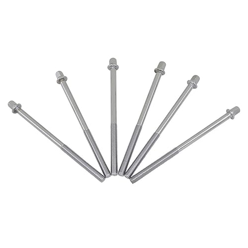 SUPVOX Drum Tension Rod Receiver Chrome Drum Lugs Screws for Bass Snare Hardware