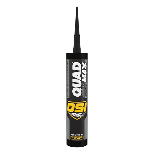Image of OSI Quad Max Window, Door and Siding Sealant Black 003, 9.5 fl oz Cartridge, Pack of 12