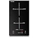 AMZCHEF Plaque Induction 2 Feux, Domino Table de Cuisson à Induction Encastrable avec Cristal Noir Poli Surface,Commandes Tactiles et Sécurité Enfant, 10 Niveaux de Puissance, la Minuterie, 3300W