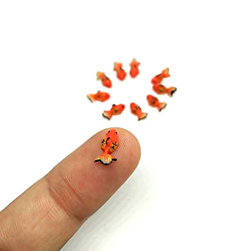 an_Shop 10pcs Artificial Animal Accessories Clay Goldfish Packs Miniature Figurine Mini Decorative...
